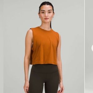 Lululemon All Yours Crop Tank Top Butternut Brown